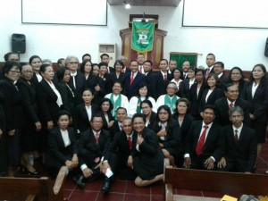 “MENGARYAKAN PELAYANAN DAN KESAKSIAN DENGAN MEWUJUDKAN KEBEBASAN, KEADILAN, KEBENARAN DAN KESEJAHTERAAN BAGI SESAMA DAN ALAM SEMESTA”