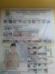 KADES KARYAMULYA KAB KARAWANG (ALEK SUKARDI ) PEMERINTAH DESA HARUS TRANSPARAN INSYA ALLAH SELAMAT