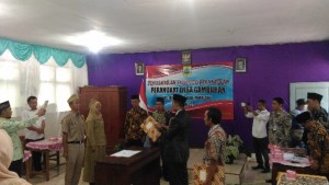 PENGAMBILAN SUMPAH JABATAN DAN PELANTIKAN PERANGKAT DESA  GAMBUHAN