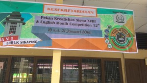 SMA NEGERI 1 LUBUK SIKAPING ADAKAN PEKAN KREATIVITAS SISWA  KELAS BERASRAMA XVIII & ENGLISH MONTH COMPETITION XII