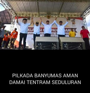 KPU Gelar Deklarasi Kampanye Dua Paslon Pilbup Banyumas  Hadiri Deklarasi Kampanye Damai