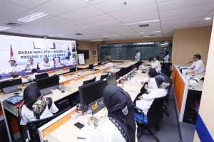 Pemanfaatan TIK, BNN Adakan Rapat Melalui video conference dengan 34 BNN Provinsi