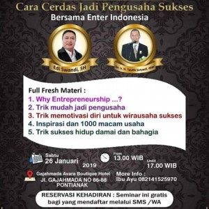 Seminar “Cara Cerdas jadi Pengusaha Sukses”