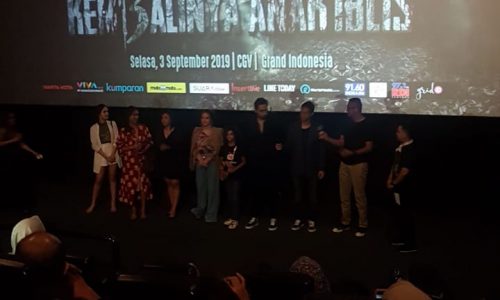 Gala premier film kembalinya anak iblis.