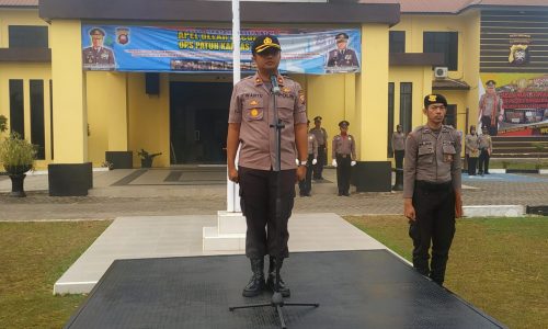 Apel pagi “Kesadaran Nasional dipimpin Waka Polres Singkawang