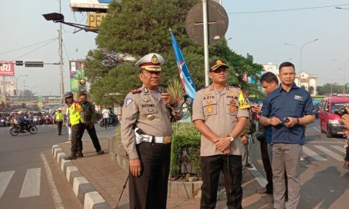 Polresta Depok Sosialisasikan Jalur cepat dan Lambat untuk Jalan Margonda Raya