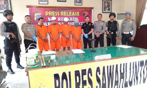 Polres Sawahlunto Ukir PrestasiOperasi Sikat 2019, ciduk 4 tersangka .