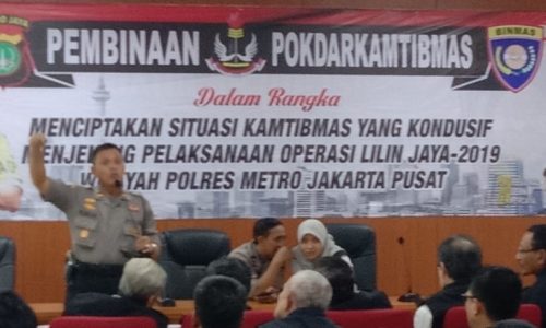 Jalin Kemitraan Polri dengan Pokdar Kamtibnas Polres Metro Jakarta Pusat