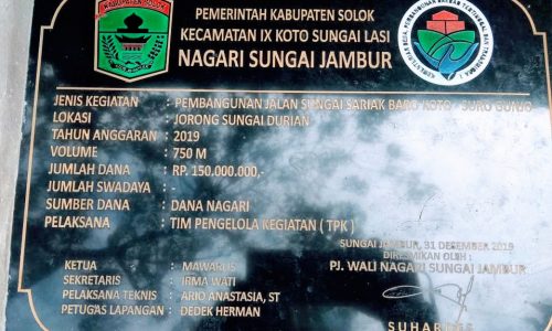 Proyek Amburadul Bernikai Ratusan Juta.