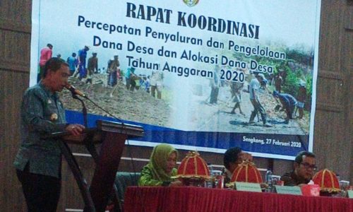 Bupati Dr.H. Amran Mahmud,S.Sos., M.Si buka Rakor Percepatan Penyaluran dan Pengelolaan Dana Desa dan Alokasi Dana Desa
