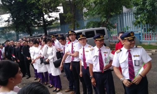 Penyambutan dan Apresiasi “Misi Kemanusiaan” Awak Pesawat Batik Airbus 330-300CEO