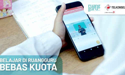 Respon Situasi COVID-19, Ruangguru Bekerjasama dengan Telkomsel, Belajar di Ruangguru Bebas Kuota