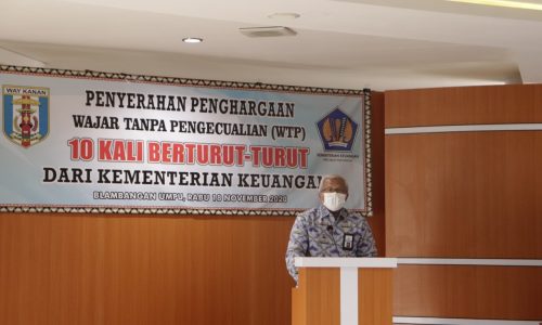 Pemerintah Pusat Kementian Keuangan Ri Bri Penghargaan Kepada Pemkab Waykanan