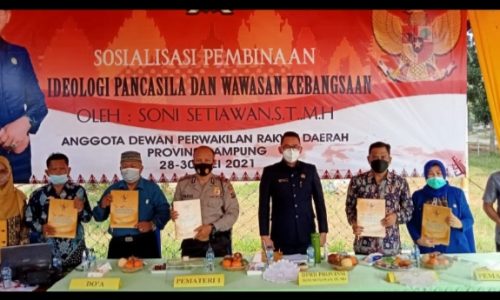 Anggota DPRD Provinsi Lampung Adakan Sosialisasi Serta Pembinaan Ideologi Pancasila Di SMAN 1 Sungkai Jaya