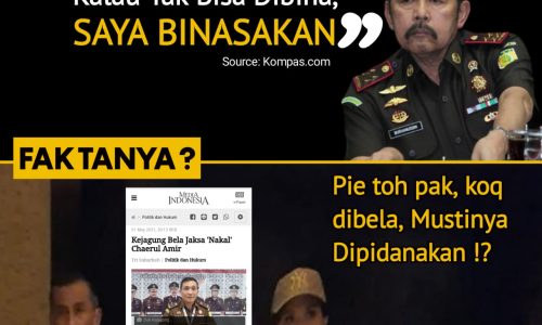 LSM Soroti Pencopotan Mantan Sesjamdatun Chaerul Amir Hanya Petak Umpet Kejagung