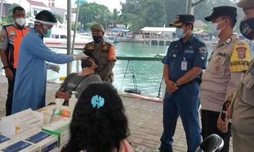 KTJ Pulau Pramuka Polsek Kep Seribu Utara Wajibkan  Warga Swab Antigen