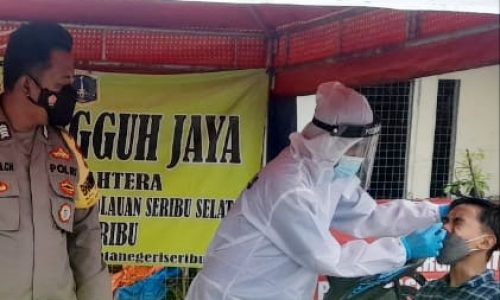 Polsek Kep Seribu Selatan Perkuat PPKM Mikro Cegah Covid-19 KTJ Pulau Pari