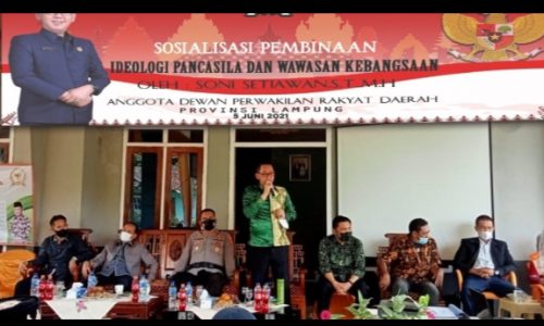 Anggota DPRD Provinsi Lampung Dari Fraksi PKB Sosialisasi Pembinaan Wawasan Kebangsaan Di Kampung Cempaka Raja