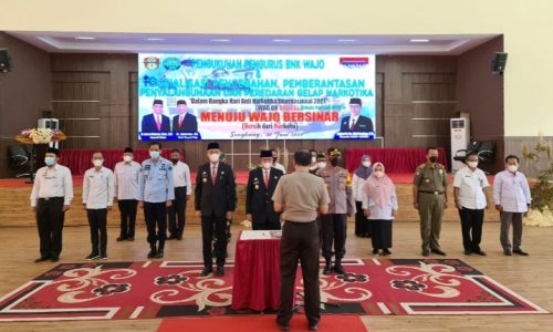 BNK Hadir Di Wajo, Amran Mahmud Ajak Seluruh Stakeholder Perangi Narkoba.