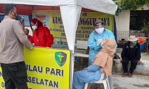 Testing Swab Antigen Diberikan KTJ Pulau Pari Kep Seribu Selatan kepada Warga
