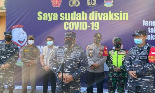 TNI AL Gelar Serbuan Vaksinasi Covid-19 dengan target 2000 Vaksinasi di Babelan Bekasi