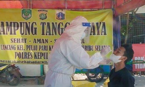 Perkuat PPKM Mikro, Polsek Kep Seribu Selatan Terus Fiatkan Testing Swab Antigen
