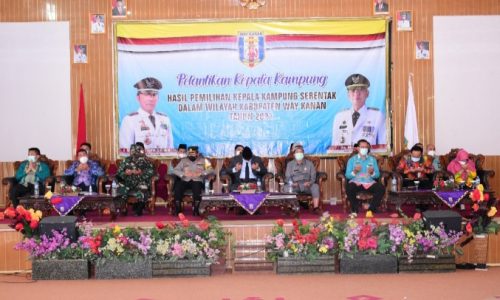 Wakil Bupat Way Kanan Lantik Kepala Kampung Terpilih Di 3 Kecamatan