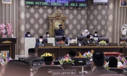 DPRD Way Kanan Gelar Paripurna Penyampaian Rancangan Perda Tentang RPJMD 2021 – 2026 Serta Rancangan KUA – PPAS Tahun Anggaran 2022