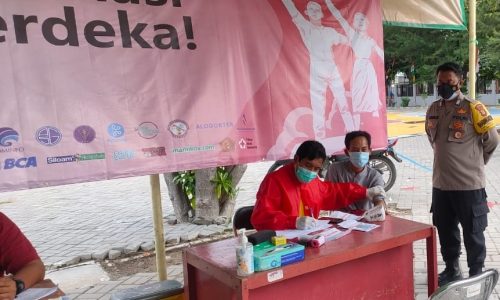 133 Peserta Datangi dan Suntik Vaksin di Gelaran Vaksinasi Merdeka Covid-19 Polres Kep.Seribu