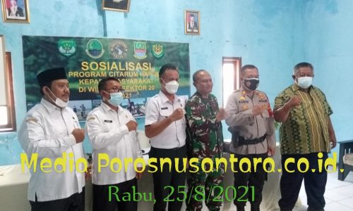 Sosialisasi Program Citarum Harum Kepada Masyarakat Desa Lenggahsari, Di Wilayah Sektor 20 TA 2021