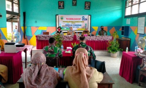 Dengan Tetap Menerapkan Protokol Kesehatan, Satgas Yonif 512/QY Turut Sukseskan Workshop LPMP