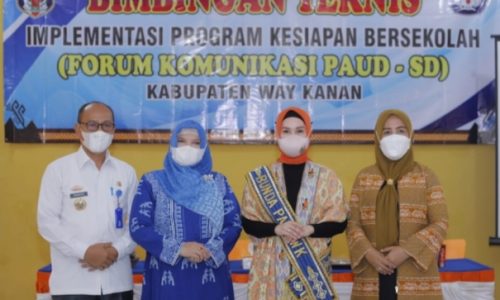 Bunda PAUD Way Kanan Buka Bimtek Implementasi Program Kesiapan Bersekolah
