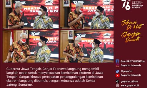 Ganjar Bentuk Satgas Penanggulangan Kemiskinan Ekstrem, 5 Daerah Jadi Prioritas