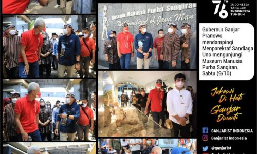 Ganjar, Sandiaga dan Diskusi Kecil Pengembangan Sangiran