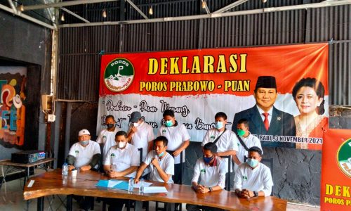 Deklarasi Poros Prabowo- Puan  Tema: Prabowo-Puan menang Rakyat Makmur Indonesia Bangkit