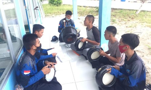 Saka Bahari TNI AL Lanal TBA Semangat Latihan Rebana