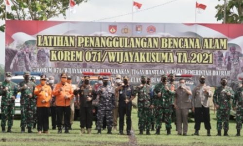 Korem 071/Wijayakusuma Gelar Latihan Penanggulangan Bencana Alam