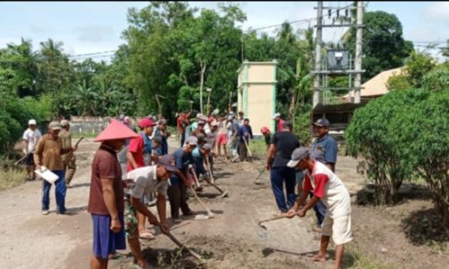Kampung Bumi Agung Adakan Giat Gotong Royong Sebagai Rasa Persatuan Antar Warga