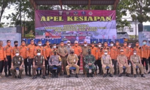 Wakil Bupati Way Kanan Pimpinan Apel Siaga Bencana Jelang Pergantian Musim