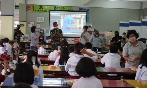 Danrem 061/Sk Pantau Pelaksanaan Vaksinasi Anak Sekolah Dasar Kesatuan Kota Bogor