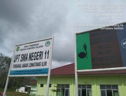 Minimnya Fasilitas SMA 11 Talang Ubi Mengakibatkan Tiang Volli Hilang.