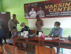 Polsek Kresek Polresta Tangerang Gelar Vaksinasi di Mi Darul Amin Desa Koper
