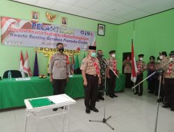 Polsek Cisoka Polresta Tangerang Mengawal Acara Pelantikan Kepengurusan Gerakan Pramuka