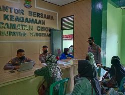 Polsek Cisoka Polresta Tangerang Polda Banten Monitoring Giat Penyaluran Bantuan BTPKLW