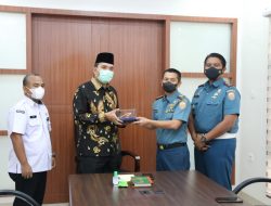 Danlanal Palembang Sambangi Kantor Perwakilan Pemda Musi Banyuasin Palembang