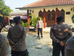 Kapolsek Cikupa Polresta Tangerang Pimpin Apel Pengamanan Jalur Lintasan Wakil Presiden RI Ke Tanara.