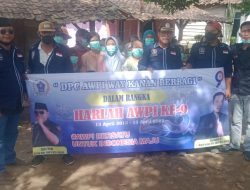 AWPI Way Kanan Giat Berbagi Sembako Dalam Rangka HUT Yang Ke – 9