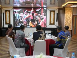 Komandan Pangkalan TNI AL Palembang Hadiri Nonton Bersama Gelar Budaya Pagelaran Wayang Kulit Di Mako Polda Sumsel