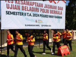 Polres Way Kanan Gelar TKJ Dan Ujian Beladiri Polri Semester II Tahun 2024