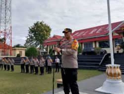Apel Jam Pimpinan Kapolres away Kanan,Instruksikan Jajaran Atensi Terhadap Lima Tindak Pidana dan Kasus Kelompok Rentan